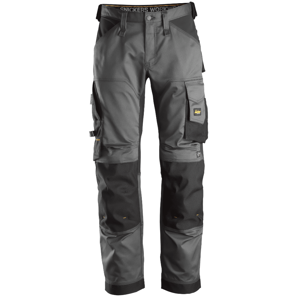 Pantalon+ Gris en tissu extensible avec coupe large - AllroundWork 6351 - OFFICINA.shop