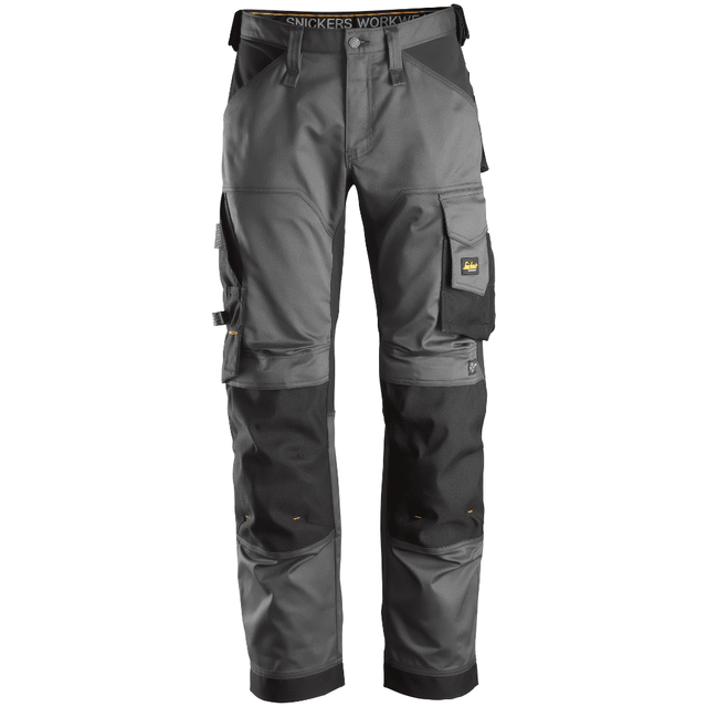 Pantalon+ Gris en tissu extensible avec coupe large - AllroundWork 6351 - OFFICINA.shop