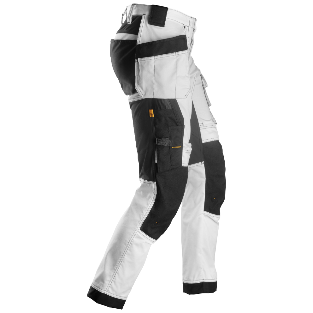 Pantalon Blanc en tissu extensible avec poches holster - AllroundWork 6241 - OFFICINA.shop