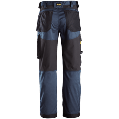 Pantalon+ Bleu foncé en tissu extensible avec coupe large - AllroundWork 6351 - OFFICINA.shop