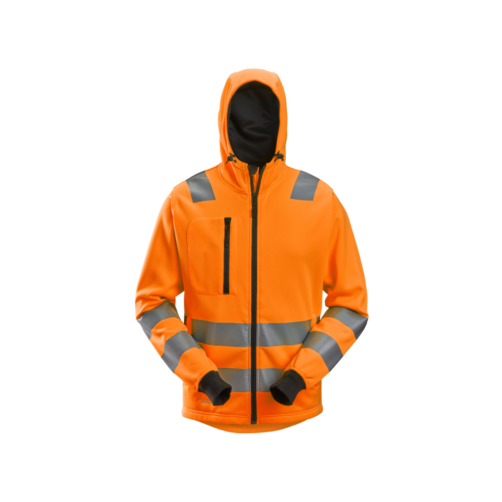 Sweat à capuche zippé, haute visibilité, Classe 2/3 - 8039 - OFFICINA.shop