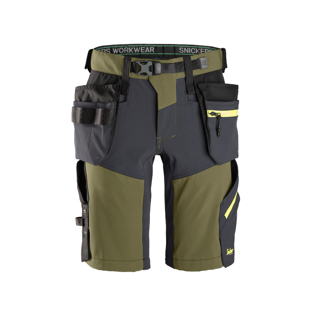Short en tissu extensible Softshell avec poches holster - FlexiWork 6140 - OFFICINA.shop