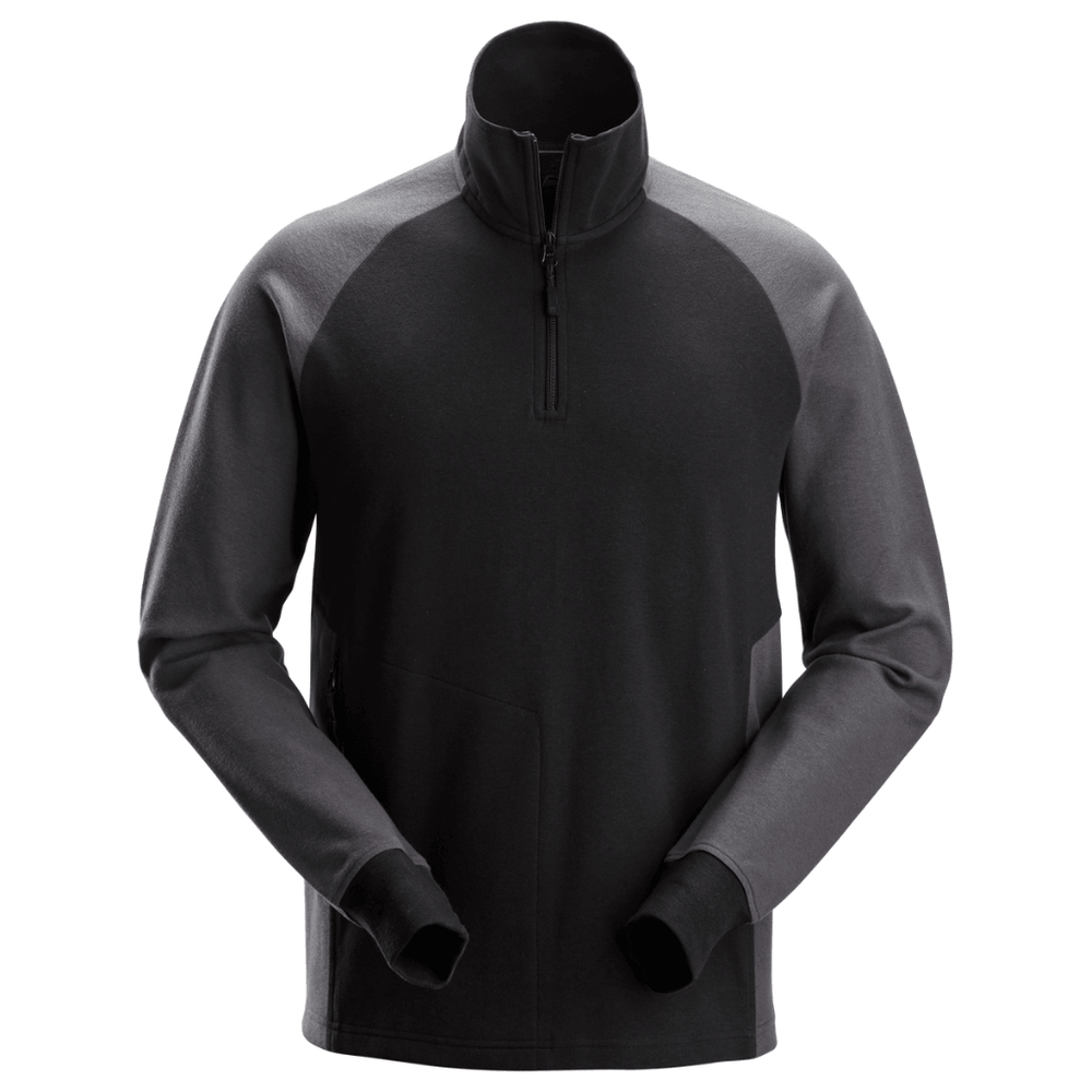 Sweat-shirt bicolore demi-zippé - 2841 - OFFICINA.shop