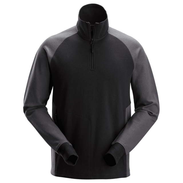 Sweat-shirt bicolore demi-zippé - 2841 - OFFICINA.shop