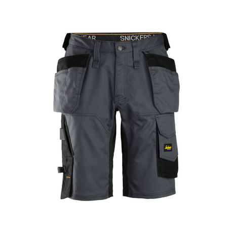 Weit geschnittene Arbeitsshorts aus Stretchmaterial mit Holstertaschen – 6151