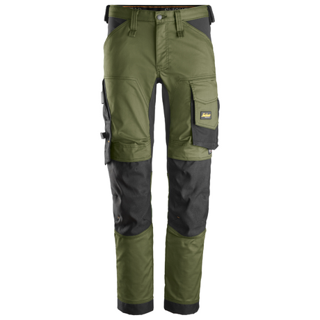 Pantalon Khaki vert en tissu extensible - AllroundWork 6341 - OFFICINA.shop