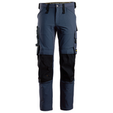 Pantalon Bleu foncé en tissu extensible - 6371 - OFFICINA.shop