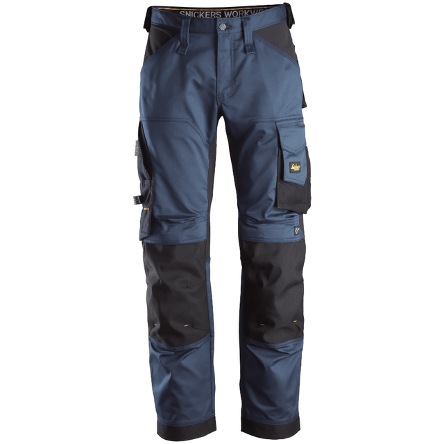 Pantalon+ Bleu foncé en tissu extensible avec coupe large - AllroundWork 6351 - OFFICINA.shop