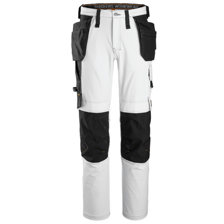 Pantalon Blanc en tissu extensible avec poches holster - AllroundWork 6271 - OFFICINA.shop