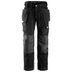 Pantalon Noir pour poseur de revêtement de sol avec poches holster, Rip-Stop - 3223 - OFFICINA.shop