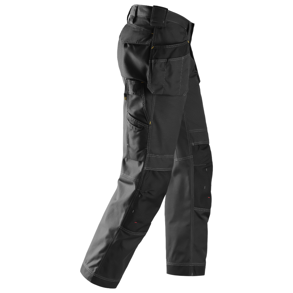 Pantalon d’artisan Noir avec poches holster, Rip-Stop - 3213 - OFFICINA.shop