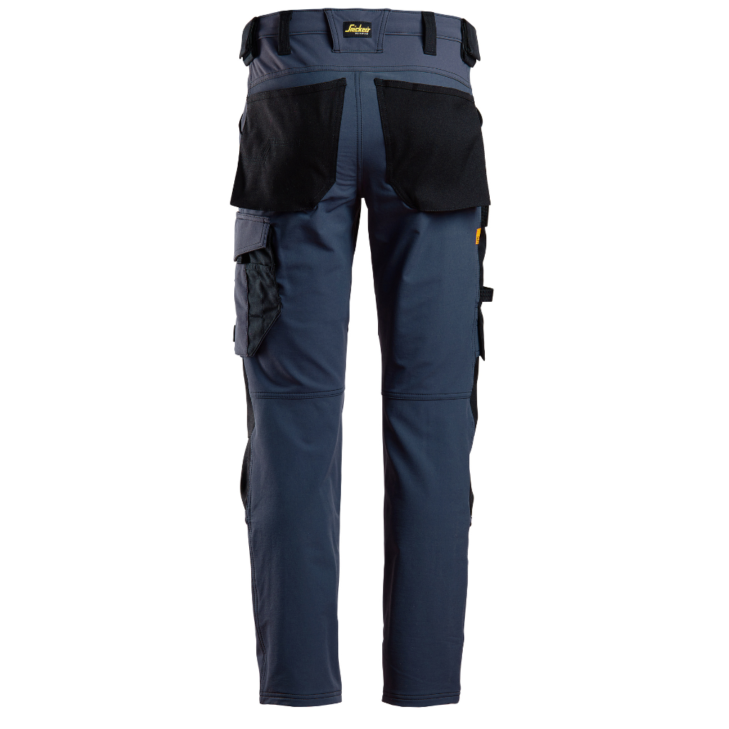 Pantalon Bleu foncé en tissu extensible - 6371 - OFFICINA.shop