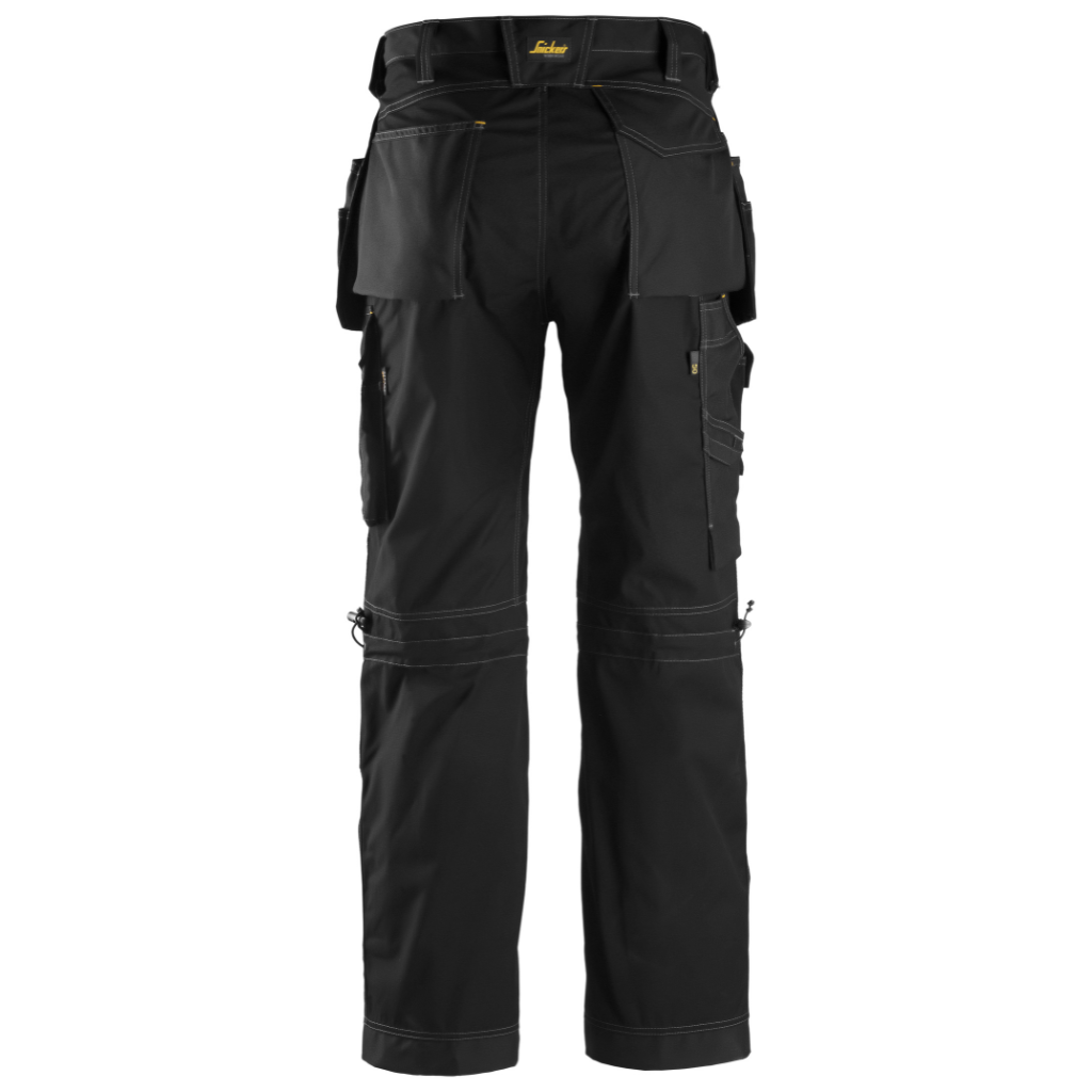 Pantalon Noir pour poseur de revêtement de sol avec poches holster, Rip-Stop - 3223 - OFFICINA.shop