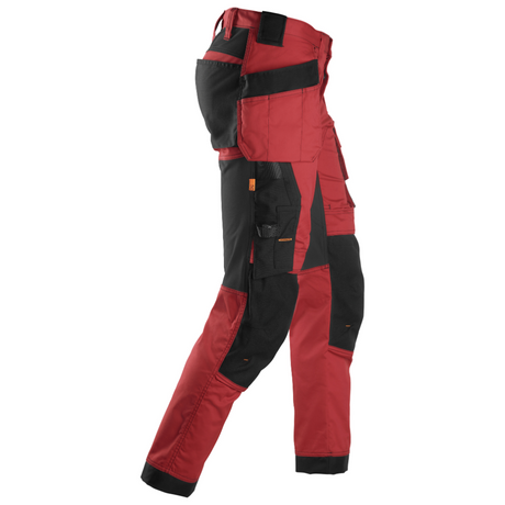 Pantalon Rouge en tissu extensible avec poches holster - AllroundWork 6241 - OFFICINA.shop