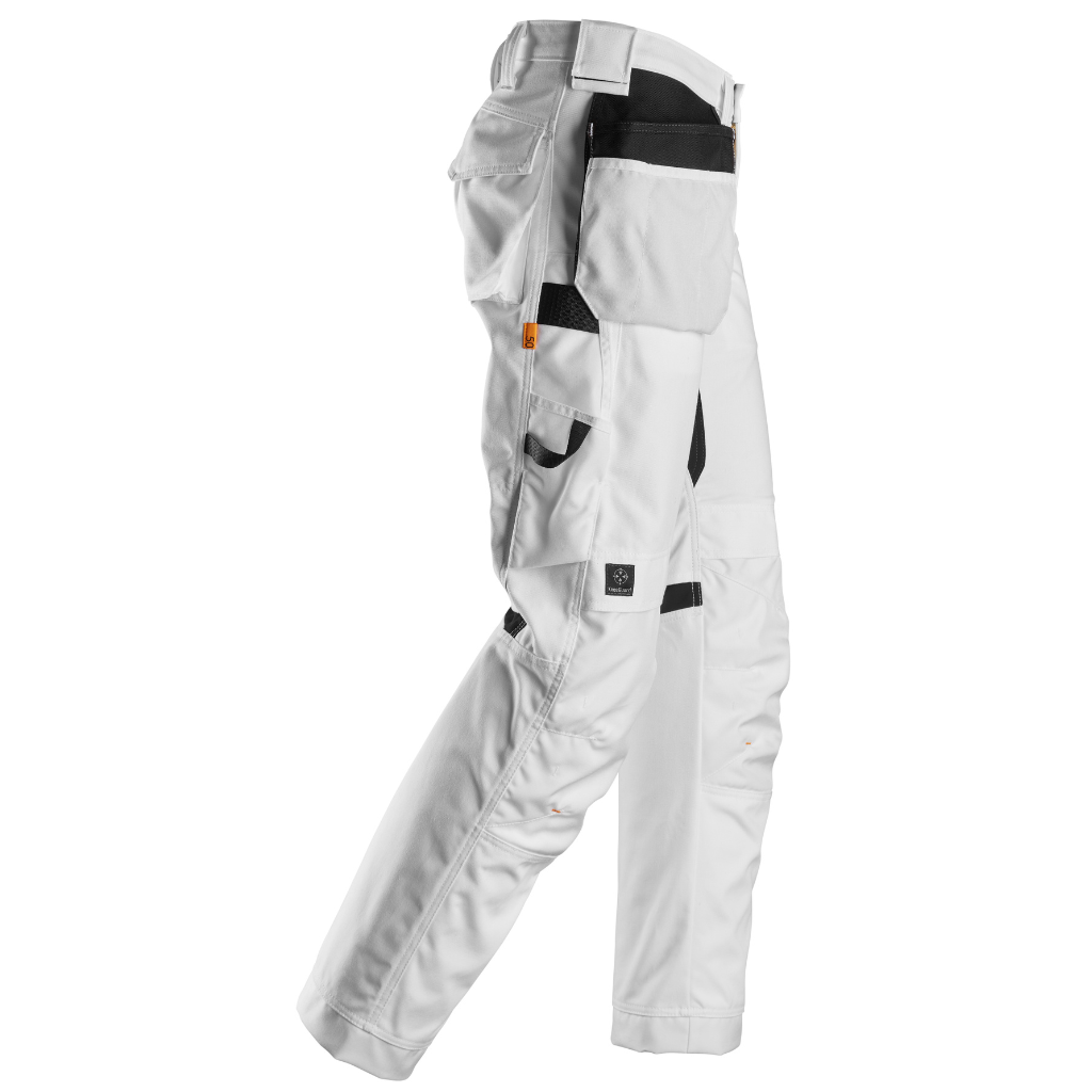 Pantalon Blanc de travail avec poches holster, Canvas+ 6224 - OFFICINA.shop