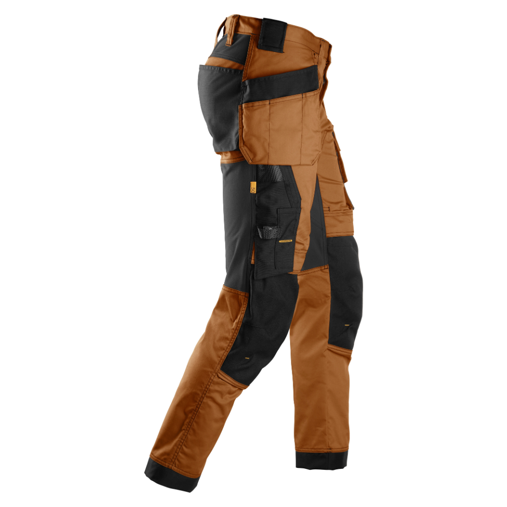 Pantalon Brun en tissu extensible avec poches holster - AllroundWork 6241 - OFFICINA.shop