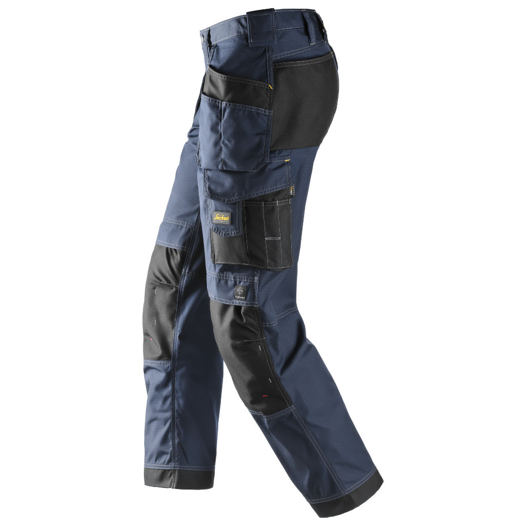 Pantalon d’artisan Bleu foncé avec poches holster, Rip-Stop - 3213 - OFFICINA.shop