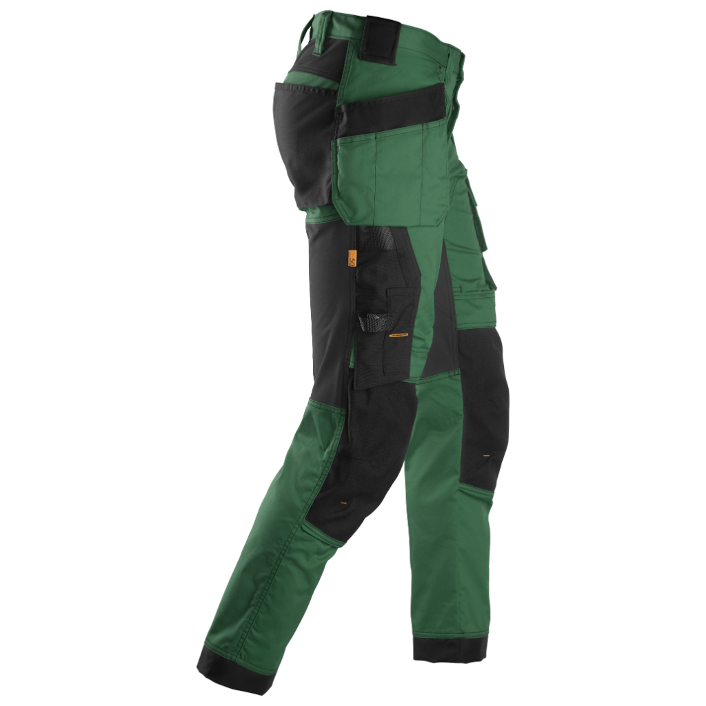 Pantalon Vert en tissu extensible avec poches holster - AllroundWork 6241 - OFFICINA.shop