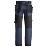 Pantalon bleu foncé en tissu extensible avec poches holster et coupe large - AllroundWork 6251 - OFFICINA.shop