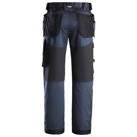 Dunkelblaue Hose aus Stretchstoff mit Holstertaschen und weiter Passform – AllroundWork 6251