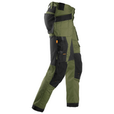 Pantalon khaki vert en tissu extensible avec poches holster - AllroundWork 6241 - OFFICINA.shop