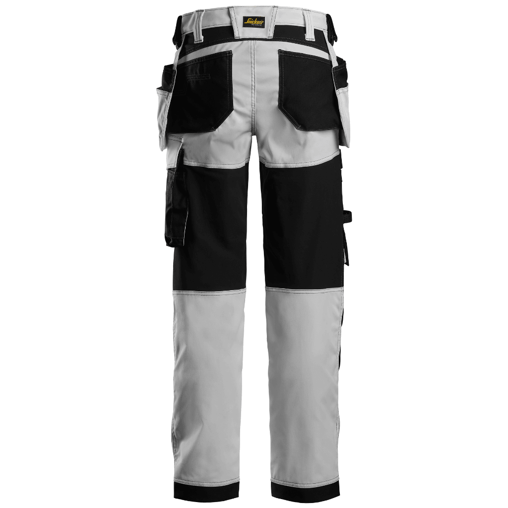 Pantalon Blanc avec poches holster en tissu extensible pour femme - AllroundWork 6247 - OFFICINA.shop