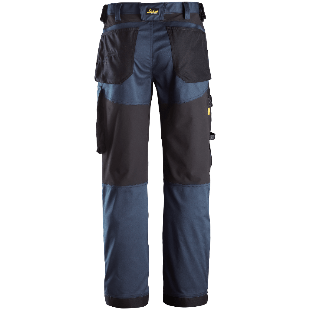 Pantalon+ Bleu foncé en tissu extensible avec coupe large - AllroundWork 6351 - OFFICINA.shop