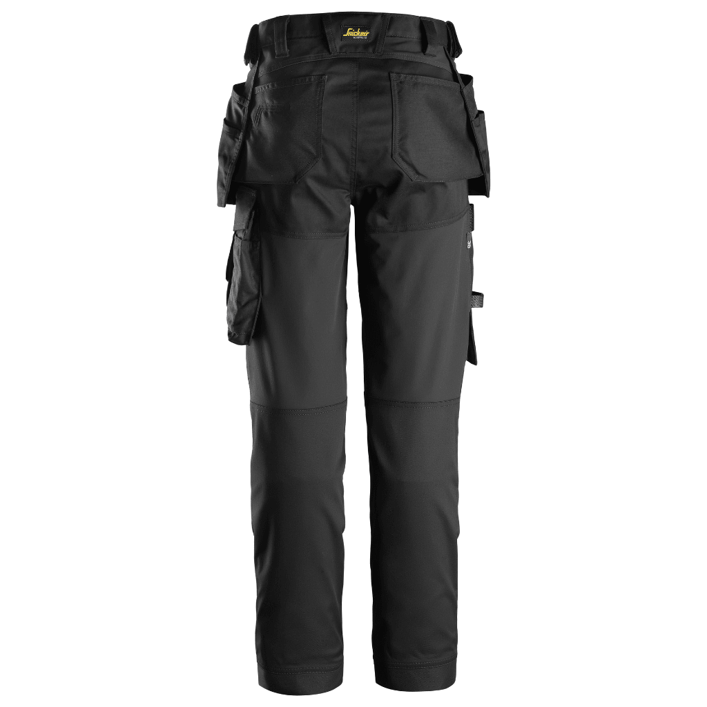 Pantalon Noir avec poches holster en tissu extensible pour femme - AllroundWork 6247 - OFFICINA.shop