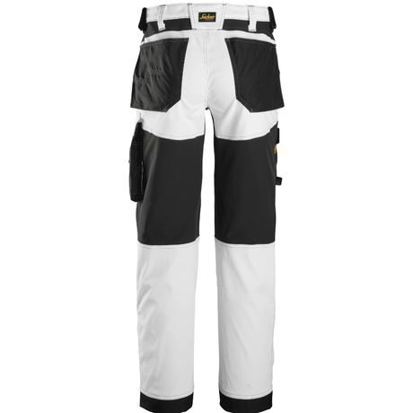 Pantalon+ Blanc en tissu extensible avec coupe large - AllroundWork 6351 - OFFICINA.shop