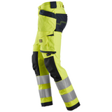 Pantalon en tissu extensible avec poches holster, haute visibilité, Classe 2 - AllroundWork 6243 - OFFICINA.shop