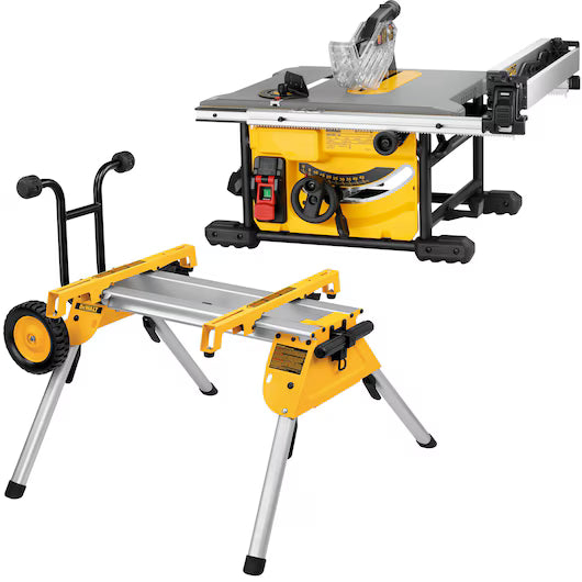 DEWALT DWE7485RS Scie à table compact 1850W + support mobile DE7400