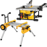 DEWALT DWE7485RS Scie à table compact 1850W + support mobile DE7400